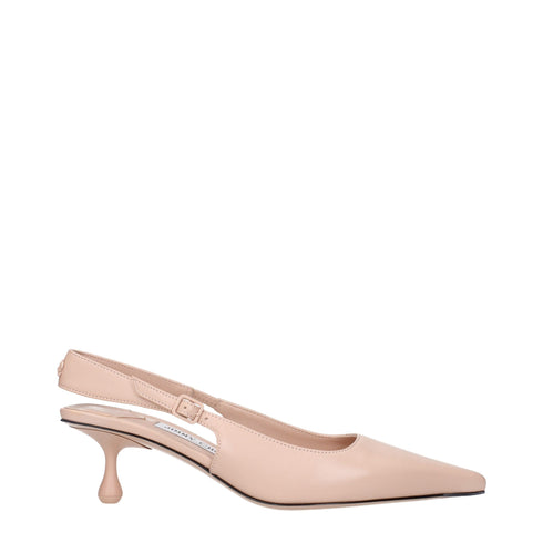 Jimmy Choo AMEL 50 Women's Pink Leather Slingback Heels - Women’s Pumps